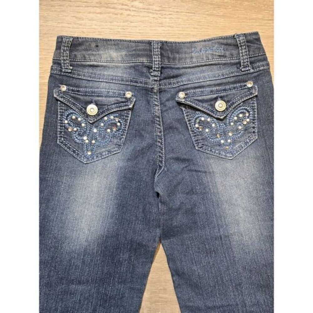 Z. Cavaricci Girl's Denim‎ Blue Jeans With Embroidered Studded  Size 10 24x24